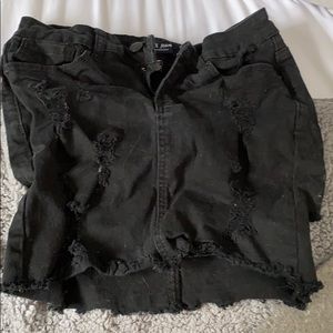 Black Jean skirt